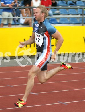  Leichtathletik. Austrian Top 4 Meeting. 100 Meter Herren. Edwin Lichtenegger (?sterreich, AC V?lkermarkt). Villach, am 14.7.2006. 
---
pressefotos, pressefotografie, kuess, qs, qspictures, sport, bild, bilder, bilddatenbank