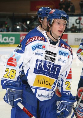 Eishockey Bundesliga. VSV gegen EHC Liwest Linz. Andreas Wiedergut (VSV), Villach, am 12.1.2007.
Foto: Kuess 
---
pressefotos, pressefotografie, kuess, qs, qspictures, sport, bild, bilder, bilddatenbank