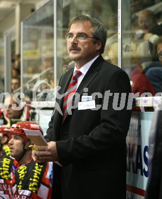 Eishockey Bundesliga. KAC EHC Linz. KAC Trainer Kevin Primeau. Klagenfurt, am 8.10.2006.
---
pressefotos, pressefotografie, kuess, qs, qspictures, sport, bild, bilder, bilddatenbank