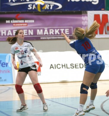 Volleyball Bundesliga. Cup. ATSC Wildcats gegen AVC Klagenfurt. Elena Kaaden, Eva Bolg (ATSC). Klagenfurt, am 3.12.2006.
Foto: Kuess
---
pressefotos, pressefotografie, kuess, qs, qspictures, sport, bild, bilder, bilddatenbank