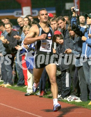 Wolfsberg, K?rnten, ?sterreich. 100 Minuten Zehnkampf in Wolfsberg. 1500 Meter Lauf. Roman Sebrle (Tschechien). Wolfsberg, am 26.8.2005.
Foto: Kuess

---
pressefotos, pressefotografie, kuess, qs, qspictures, sport, bild, bilder, bilddatenbank