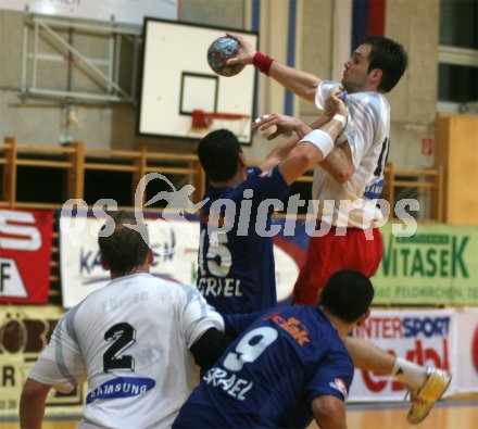 Handball L?nderspiel ?sterreich gegen Israel. Feldkirchen, am 6.1.2005.
---
pressefotos, pressefotografie, kuess, qs, qspictures, sport, bild, bilder, bilddatenbank