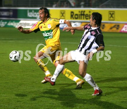 Fussball. Red Zac Liga. FCK gegen LASK. Gerald Strafner (FCK), Almedin Hota  (LASK). Klagenfurt, am 13.10.2006.
---
pressefotos, pressefotografie, kuess, qs, qspictures, sport, bild, bilder, bilddatenbank