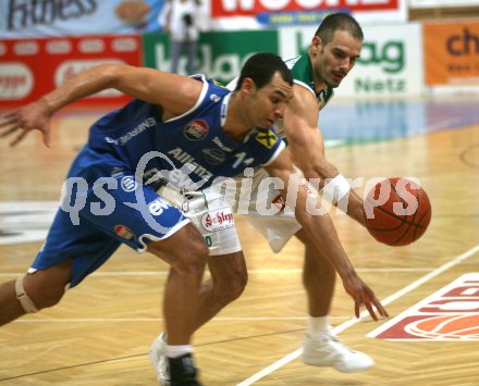 Basketball Bundesliga. W?rthersee Piraten gg. Swans Gmunden. Joachim Buggelsheim (Piraten), Ian Boylan (Gmunden). Klagenfurt, am 20.10.2006.
---
pressefotos, pressefotografie, kuess, qs, qspictures, sport, bild, bilder, bilddatenbank