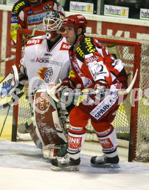 Eishockey Bundesliga. KAC gegen Jesenice.  Ryan Foster (KAC), Seamus Kotyk (Jesenice). Klagenfurt, am 29.10.2006.
Foto: Kuess
---
pressefotos, pressefotografie, kuess, qs, qspictures, sport, bild, bilder, bilddatenbank