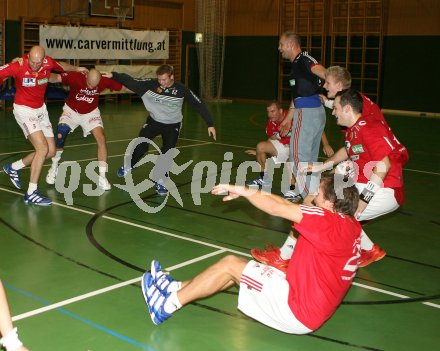 Handball Bundesliga. SVVW Klagenfurt gegen HCK59. Jubel HCK. Klagenfurt, am 11.11.2006
Foto:  Kuess
---
pressefotos, pressefotografie, kuess, qs, qspictures, sport, bild, bilder, bilddatenbank
