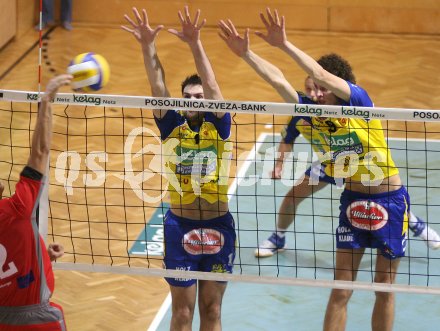 Volleyball Aich/Dob gegen Enns.  David Slatinsek, Bencz Milan (Aich/Dob). Bleiburg, am 20.1.2007
Foto: Kuess
---
pressefotos, pressefotografie, kuess, qs, qspictures, sport, bild, bilder, bilddatenbank