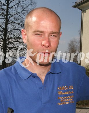 Empfang der Bronzemedaillengewinner in der Biathlon Staffel Daniel Mesotitsch und Fritz Pinter in St. Jakob im Rosental. Daniel Mesotitsch. 
---
pressefotos, pressefotografie, kuess, qs, qspictures, sport, bild, bilder, bilddatenbank