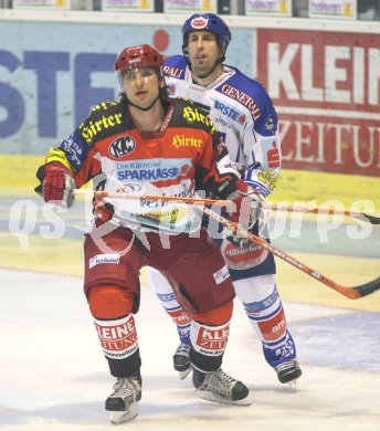 Eishockey Bundesliga. KAC gegen VSV. Igor Ivanov (KAC), Dany Bousquet (VSV). Klagenfurt, am 10.10.2006.
---
pressefotos, pressefotografie, kuess, qs, qspictures, sport, bild, bilder, bilddatenbank