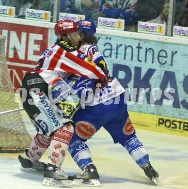?sterreichische Eishockey Bundesliga. K?rntner Derby KAC gegen VSV.Igor Ivanov (KAC) gegen Nikolas Petrik (VSV).Klagenfurt, am 26.12.2005.
Foto: Kuess
---
pressefotos, pressefotografie, kuess, qs, qspictures, sport, bild, bilder, bilddatenbank