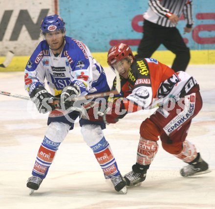 Eishockey Bundesliga. KAC gegen VSV. Chad Hinz (KAC), Daniel Gauthier (VSV). Klagenfurt, am 23.11.2006.
Foto: Kuess
---
pressefotos, pressefotografie, kuess, qs, qspictures, sport, bild, bilder, bilddatenbank