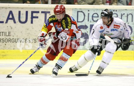 Eishockey Bundesliga. KAC gegen EHC Liwest Black Wings Linz. Chad Hinz (KAC), Francois Groleau (Linz). Klagenfurt, am 26.1.2007.
Foto: Kuess
---
pressefotos, pressefotografie, kuess, qs, qspictures, sport, bild, bilder, bilddatenbank