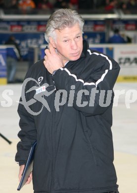 Eishockey Bundesliga. VSV gegen EHC Liwest Linz. Trainer Greg Holst (VSV), Christian Perthaler (Linz). Villach, am 12.1.2007.
Foto: Kuess 
---
pressefotos, pressefotografie, kuess, qs, qspictures, sport, bild, bilder, bilddatenbank