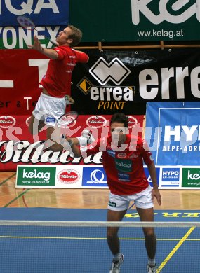 Badminton Bundesliga. ASK? Kelag K?rnten gegen Traun. Michael Trojan und Luka Petric. Klagenfurt, am 19.11.2005. 
---
pressefotos, pressefotografie, kuess, qs, qspictures, sport, bild, bilder, bilddatenbank