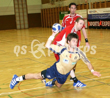 Bundesliga Handball. SVVW gegen HCK. G?tzhaber Markus (SVVW), Dareb Stefan (SVVW) Rothe Helmut (HCK). Klagenfurt, 3.2.2007
Foto: Kuess
---
pressefotos, pressefotografie, kuess, qs, qspictures, sport, bild, bilder, bilddatenbank