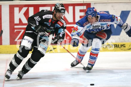 Eishockey Bundesliga. VSV gegen EHC Liwest Linz. Mike Stewart (VSV),Martin Hohenberger (Linz). Villach, am 12.1.2007.
Foto: Kuess 
---
pressefotos, pressefotografie, kuess, qs, qspictures, sport, bild, bilder, bilddatenbank