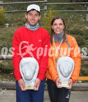 Kosiak L?we, Feistritz, am 14. 10.2006. Siegerehrung. Silvio Wiltschnig, Sabine Harder. 
---
pressefotos, pressefotografie, kuess, qs, qspictures, sport, bild, bilder, bilddatenbank