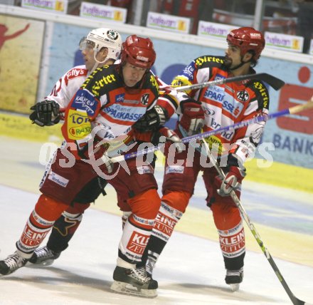 Eishockey Bundesliga. KAC gegen Jesenice.  Ryan Foster, Tony Iob (KAC). Klagenfurt, am 29.10.2006.
Foto: Kuess
---
pressefotos, pressefotografie, kuess, qs, qspictures, sport, bild, bilder, bilddatenbank