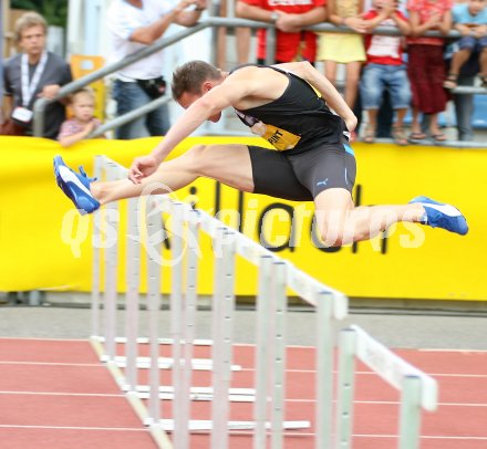 Leichtathletik. Top4 Meeting. 110 Meter H?rden M?nner. Elmar Lichtenegger (?sterreich, AC V?lkermarkt).  Villach, am 13.7.2006.
---
pressefotos, pressefotografie, kuess, qs, qspictures, sport, bild, bilder, bilddatenbank