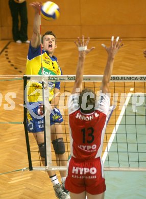 Volleyball Meisterschaftsspiel SK Aich/Dob gegen Hypo VBK. Jernej Potocnik (Aich/Dob).
Bleiburg am 7. 10. 2006.
---
pressefotos, pressefotografie, kuess, qs, qspictures, sport, bild, bilder, bilddatenbank