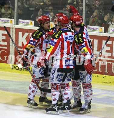 Eishockey Bundesliga. KAC gegen VSV. Jubel des KAC. Klagenfurt, am 17.2.2006.
---
pressefotos, pressefotografie, kuess, qs, qspictures, sport, bild, bilder, bilddatenbank