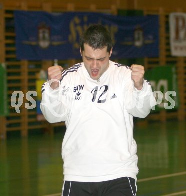 Handball Bundesliga.  HCK59 gegen SVVW.  Jubel Thomas Ulbing (SVVW). Klagenfurt, am 11.11.2006
Foto: Kuess
---
pressefotos, pressefotografie, kuess, qs, qspictures, sport, bild, bilder, bilddatenbank