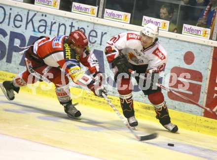 Eishockey Bundesliga. KAC gegen Jesenice. Chad Hinz (KAC), David Rodman (Jesenice). Klagenfurt, am 29.10.2006.
Foto: Kuess
---
pressefotos, pressefotografie, kuess, qs, qspictures, sport, bild, bilder, bilddatenbank