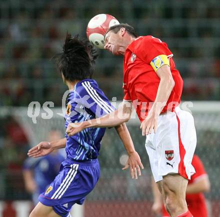 Fussball. Laenderspiel Oesterreich gegen Japan. Martin Hiden (Oesterreich).  Klagenfurt, am 7.9.2007.
Foto: Kuess
---
pressefotos, pressefotografie, kuess, qs, qspictures, sport, bild, bilder, bilddatenbank