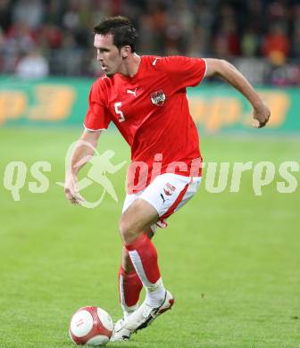 Fussball. Laenderspiel Oesterreich gegen Japan. Christian Fuchs (Oesterreich). Klagenfurt, am 7.9.2007.
Foto: Kuess
---
pressefotos, pressefotografie, kuess, qs, qspictures, sport, bild, bilder, bilddatenbank