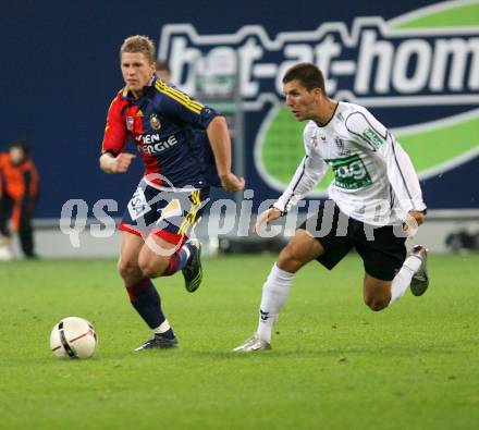 Fussball Bundesliga. SK Austria kaernten gegen Rapid Wien. Sandro Zakany (Kaernten), Christian Thonhofer (Rapid). Klagenfurt, am 7.10.2007.
Foto: Kuess
---
pressefotos, pressefotografie, kuess, qs, qspictures, sport, bild, bilder, bilddatenbank