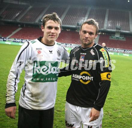 Fussball Bundesliga. T-Mobile. SK Austria Kaernten gegen Cashpoint SCR Altach. Zlatko Junozovic (Kaernten), Kai Schoppitsch (Altach). Klagenfurt, am 31.10.2007.
Foto: Kuess
---
pressefotos, pressefotografie, kuess, qs, qspictures, sport, bild, bilder, bilddatenbank