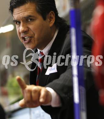 EBEL. Eishockey Bundesliga.  KAC gegen VSV. Trainer Many Viveiros (KAC). Klagenfurt, am 29.1.2008.
Foto: Kuess
---
pressefotos, pressefotografie, kuess, qs, qspictures, sport, bild, bilder, bilddatenbank