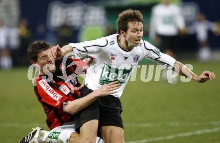 Fussball. Bundesliga. SK Austria Kelag Kaernten gegen LASK Linz.  Bubenik Wolfgang (Kaernten), Mijatovic Mario (LASK). Klagenfurt, 29.3.2008
Copyright Kuess

---
pressefotos, pressefotografie, kuess, qs, qspictures, sport, bild, bilder, bilddatenbank