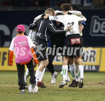 Fussball T-Mobile Bundesliga. SK Austria Kaernten gegen LASK. Jubel (Kaernten). Klagenfurt, am 29.3.2008.

Copyright Kuess

---
pressefotos, pressefotografie, kuess, qs, qspictures, sport, bild, bilder, bilddatenbank