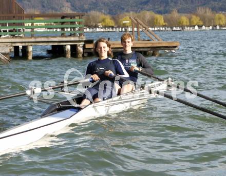 Rudern. Simone und Florian Berg (RV Nautilus). Klagenfurt, am 9.4.2008
Copyright Kuess

---
pressefotos, pressefotografie, kuess, qs, qspictures, sport, bild, bilder, bilddatenbank