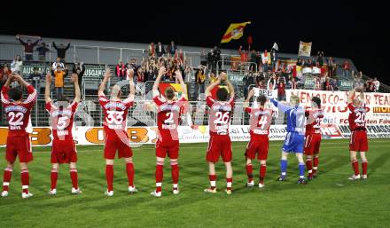 Fussball Red Zac Bundesliga. FC Kaernten gegen DSV Leoben. Jubel FCK. Klagenfurt, am 2.5.2008.
Copyright Kuess

---
pressefotos, pressefotografie, kuess, qs, qspictures, sport, bild, bilder, bilddatenbank