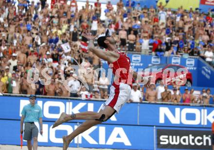 Beachvolleyball. Grand Slam 2008. DOPPLER Clemens (AUT). Klagenfurt, 31.7.2008.
Copyright Kuess

---
pressefotos, pressefotografie, kuess, qs, qspictures, sport, bild, bilder, bilddatenbank