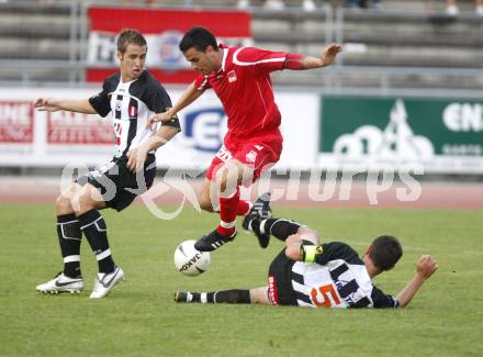 Fussball Regionalliga. WAC/St. Andrae gegen GAK. Stephan Stueckler, Hannes Jochum (WAC), Diego Seoane (GAK). Wolfsberg, am 1.8.2008.
Foto: Kuess
---
pressefotos, pressefotografie, kuess, qs, qspictures, sport, bild, bilder, bilddatenbank