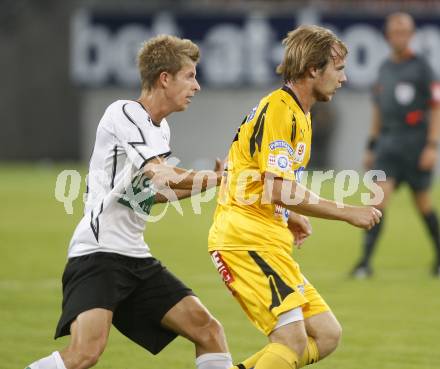 Fussball tipp3 Bundesliga. SK Austria Kaernten gegen SK Sturm Graz. Hinum Thomas (Kaernten), Kienzl Mario (Graz). Klagenfurt, 6.8.2008
Copyright Kuess

---
pressefotos, pressefotografie, kuess, qs, qspictures, sport, bild, bilder, bilddatenbank