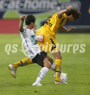 Fussball tipp3 Bundesliga. SK Austria Kaernten gegen SK Sturm Graz. Junuzovic Zlatko (Kaernten), Lamotte Fabian (Graz). Klagenfurt, 6.8.2008
Copyright Kuess

---
pressefotos, pressefotografie, kuess, qs, qspictures, sport, bild, bilder, bilddatenbank