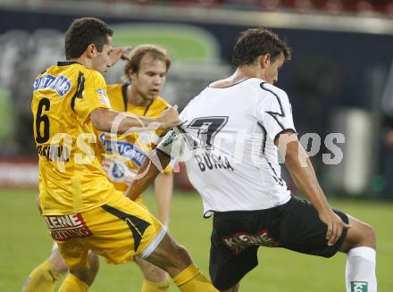 Fussball tipp3 Bundesliga. SK Austria Kaernten gegen SK Sturm Graz. Bukva Haris (Kaernten), Shashiashvili George (Graz). Klagenfurt, 6.8.2008
Copyright Kuess

---
pressefotos, pressefotografie, kuess, qs, qspictures, sport, bild, bilder, bilddatenbank