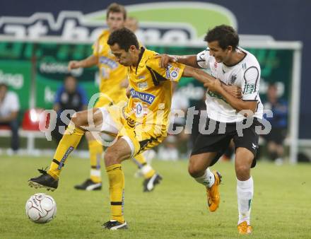 Fussball tipp3 Bundesliga. SK Austria Kaernten gegen SK Sturm Graz. Bukva Haris (Kaernten), Shashiashvili George (Graz). Klagenfurt, 6.8.2008
Copyright Kuess

---
pressefotos, pressefotografie, kuess, qs, qspictures, sport, bild, bilder, bilddatenbank