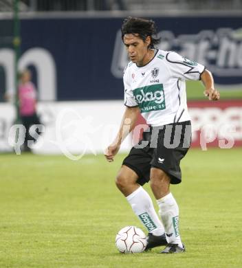 Fussball tipp3 Bundesliga. SK Austria Kaernten gegen SK Sturm Graz. Carlos Chaile (Kaernten). Klagenfurt, am 6.8.2008.
Foto: Kuess

---
pressefotos, pressefotografie, kuess, qs, qspictures, sport, bild, bilder, bilddatenbank