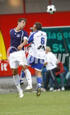 Fussball Regionalliga, FC Kaernten gegen FC St. Veit. Mihret Topcagic (FCK), Michael Mulyk (St. Veit). Klagenfurt, am 8.8.2008.
Foto: Kuess

---
pressefotos, pressefotografie, kuess, qs, qspictures, sport, bild, bilder, bilddatenbank