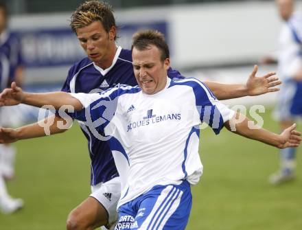 Fussball Regionalliga, FC Kaernten gegen FC St. Veit. Salih Alic (FCK), Michael Mulyk (St. Veit). Klagenfurt, am 8.8.2008.
Foto: Kuess

---
pressefotos, pressefotografie, kuess, qs, qspictures, sport, bild, bilder, bilddatenbank