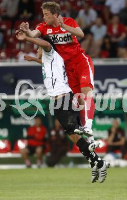 Fussball tipp3 Bundesliga. SK Austria Kaernten gegen Mattersburg. Rocha Sobrinho Filho Adi (Kaernten), Mravac Adnan (Mattersburg). Klagenfurt, 9.8.2008
Copyright Kuess

---
pressefotos, pressefotografie, kuess, qs, qspictures, sport, bild, bilder, bilddatenbank