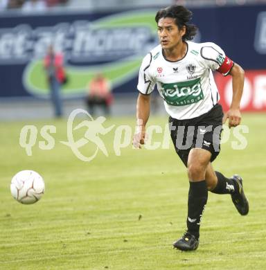 Fussball tipp3 Bundesliga. SK Austria Kaernten gegen SV Mattersburg. Carlos Chaile (Kaernten). Klagenfurt, am 9.8.2008.
Foto: Kuess
---
pressefotos, pressefotografie, kuess, qs, qspictures, sport, bild, bilder, bilddatenbank