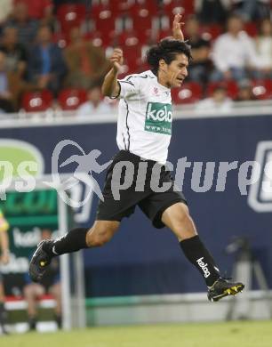 Fussball tipp3 Bundesliga. SK Austria Kaernten gegen SV Mattersburg. Carlos Chaile (Kaernten). Klagenfurt, am 9.8.2008.
Foto: Kuess

---
pressefotos, pressefotografie, kuess, qs, qspictures, sport, bild, bilder, bilddatenbank