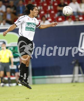 Fussball tipp3 Bundesliga. SK Austria Kaernten gegen SV Mattersburg. Carlos Chaile (Kaernten). Klagenfurt, am 9.8.2008.
Foto: Kuess

---
pressefotos, pressefotografie, kuess, qs, qspictures, sport, bild, bilder, bilddatenbank