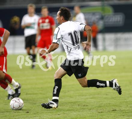 Fussball tipp3 Bundesliga. SK Austria Kaernten gegen SV Mattersburg. Matthias Dollinger (Kaernten). Klagenfurt, am 9.8.2008.
Foto: Kuess

---
pressefotos, pressefotografie, kuess, qs, qspictures, sport, bild, bilder, bilddatenbank
